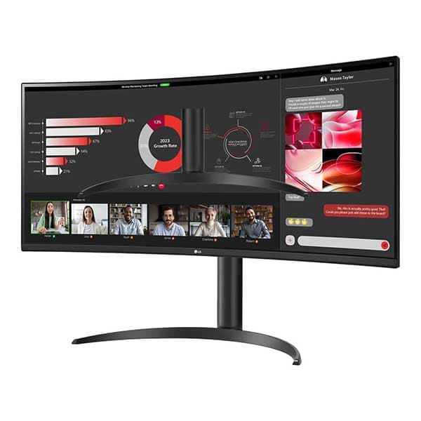 LG 34WR55QC-B 34" Curved UltraWide WQHD HDR 10 100Hz Monitor (Black) - 2