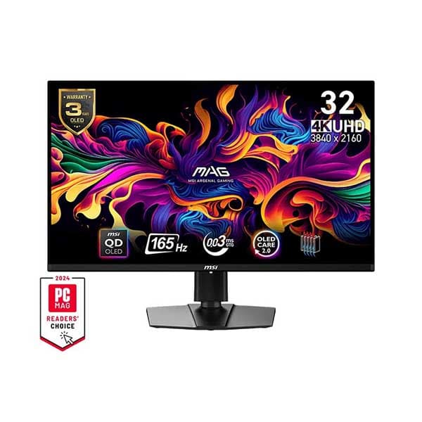 MSI Mag 321UP QD-OLED 4K UHD 32 Inch Gaming Monitor - 1
