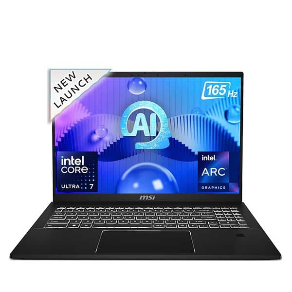 MSI Summit 16 AI Evo, Intel 1st Gen. Ultra 7 155H,Built-in AI, 41CM Laptop(32GB/1TB NVMe SSD/Windows 11 Home/Intel Arc/Ink Black/2.1Kg), A1MTG-025IN - 1