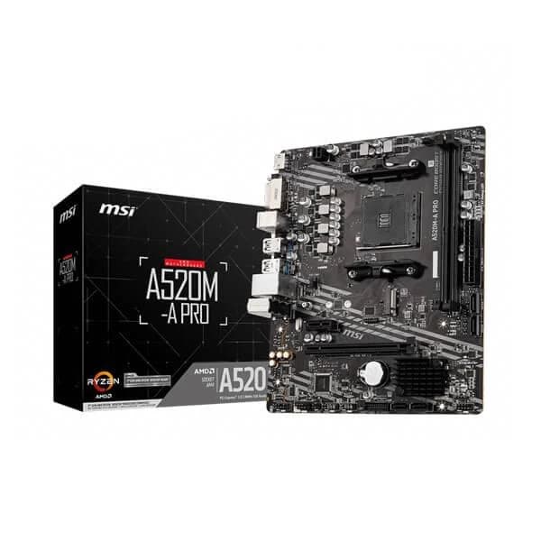 MSI A520M-A PRO Motherboard Supports AM4 Socket - 1