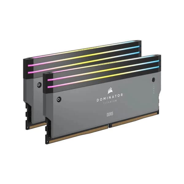 Corsair Dominator Titanium RGB DDR5 32GB (16GBx2) 6000MHz CL30 Desktop Ram - Grey - 2