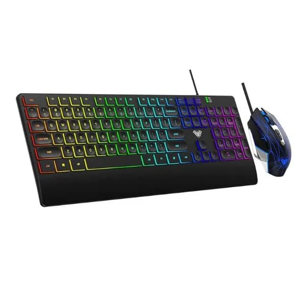 Aula T201 Wired Gaming Membrane Keyboard and Mouse Combo - 1