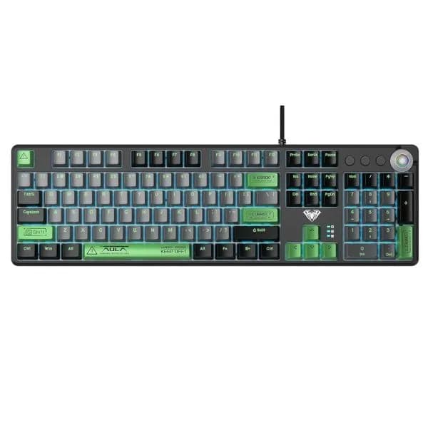 Aula F2088 Pro Mechanical Gaming Keyboard Black Grey Green - 1