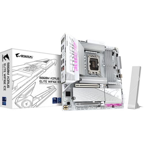 Gigabyte B860M Aorus Elite WiFi6E ICE LGA 1851 mATX Motherboard - 3