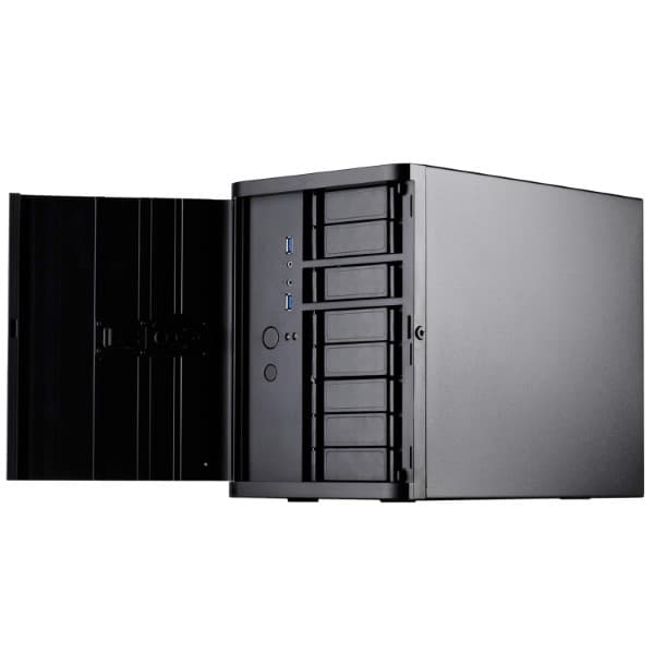 SilverStone DS380B Premium Mini-ITX / DTX Small Form Factor NAS Computer Case, Black - 1