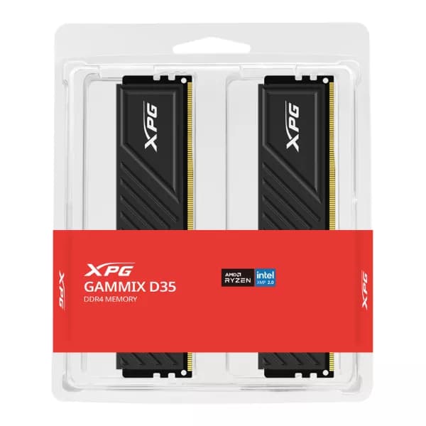 Adata XPG Gammix D35 64GB (32GBx2) DDR4 3200MHz CL16 Desktop RAM (Black) - 2