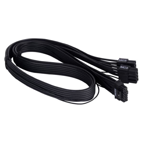 SilverStone PP14-EPS Dual EPS 8 pin (PSU) to 12+4 pin (GPU) 12VHPWR PCIe Gen5 Cable - 1