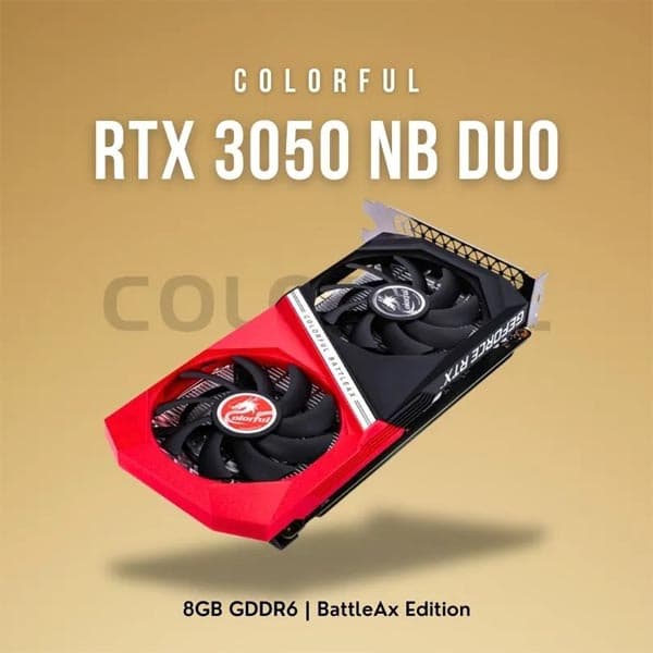 Colorful GeForce RTX 3050 NB DUO 6GB V2-V Graphics Card - 2
