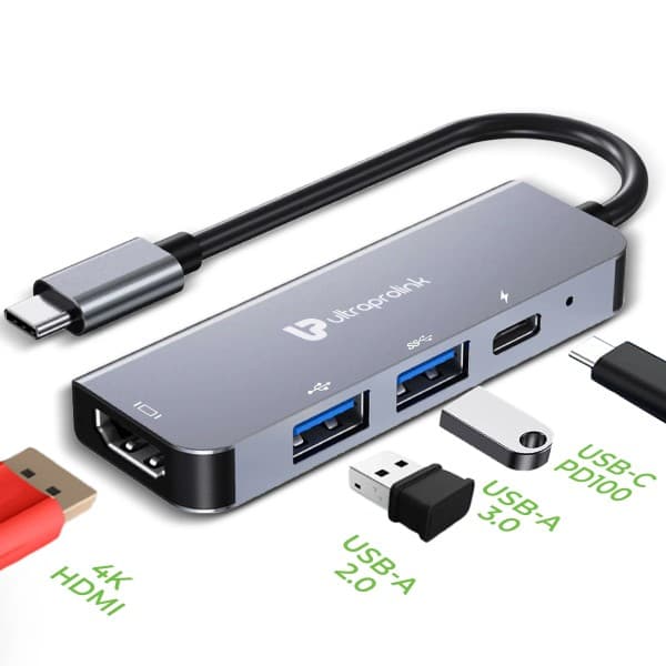 Ultraprolink Smart Hub 4 USB Type C 4 in 1 Docking Station UL1206