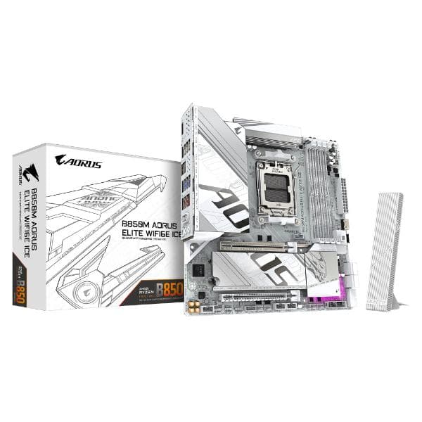 Gigabyte B850M AORUS ELITE WIFI6E ICE AM5 M-ATX AMD Motherboard - 6