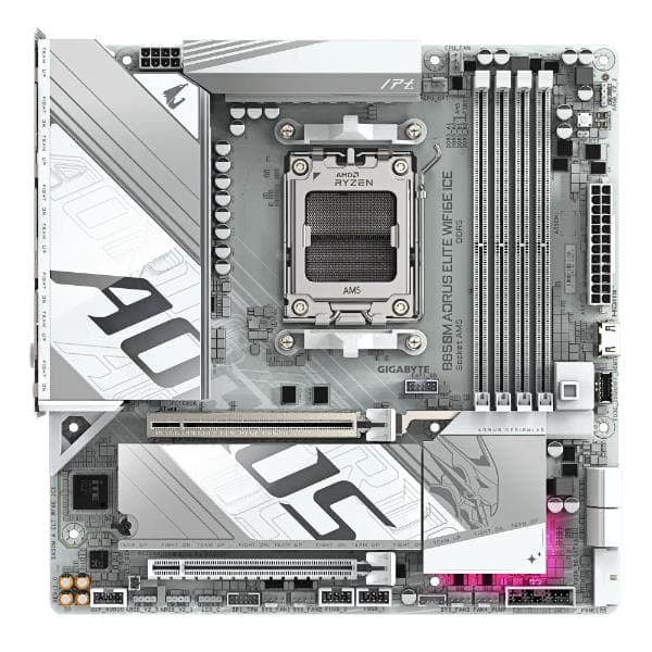 Gigabyte B850M AORUS ELITE WIFI6E ICE AM5 M-ATX AMD Motherboard - 2