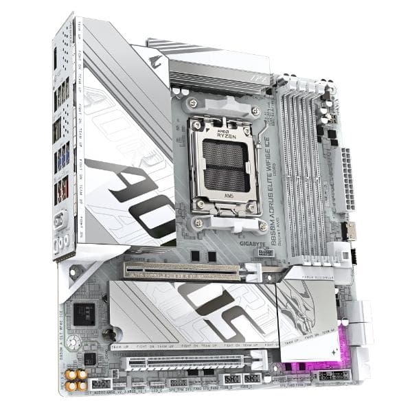 Gigabyte B850M AORUS ELITE WIFI6E ICE AM5 M-ATX AMD Motherboard - 1