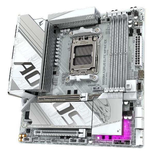 Gigabyte B850M AORUS ELITE WIFI6E ICE AM5 M-ATX AMD Motherboard - 3