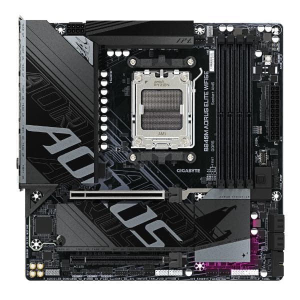 Gigabyte B840M Aorus Elite WiFi6E AM5 M-ATX AMD Motherboard - 3