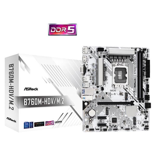 ASRock B760M-HDV/M.2 D5 Motherboard (INTEL 12,13 &14TH) - 1