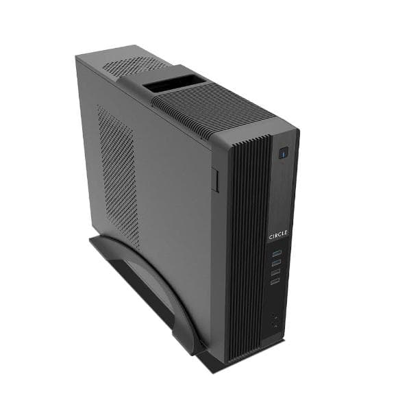 Circle STICK M1 3.0 CPU Cabinet - Black | Compact Micro-ATX Case with Power Supply - 2