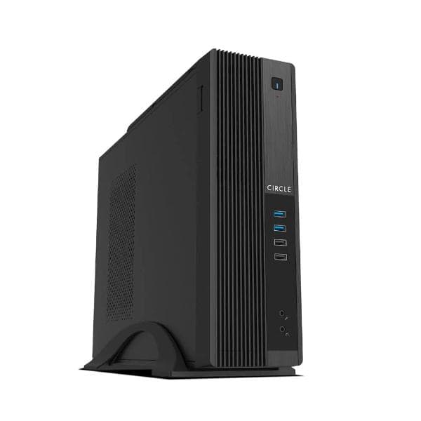Circle STICK M1 3.0 CPU Cabinet - Black | Compact Micro-ATX Case with Power Supply