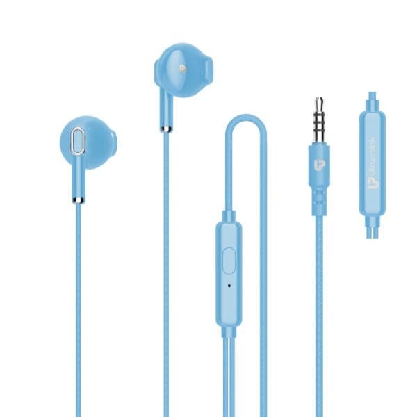 ULTRAPROLINK Pastels UM1130 Noise Isolation Hands free Earphones with Mic 1.2m - Blue - 1