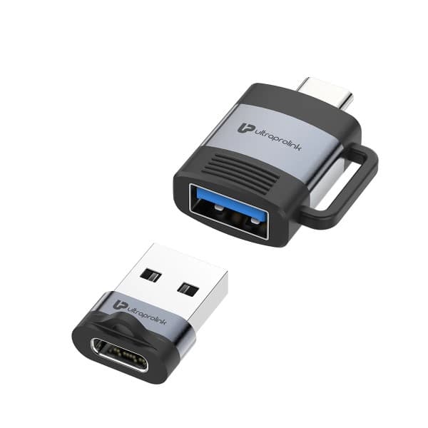Ultraprolink C-Adapt Duo USB Type C USB-A Male-Female OTG Adapters UL1076 - 1