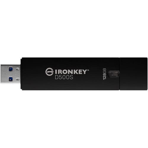 Kingston 128GB IronKey D500S Hardware-Encrypted USB Flash Drive - 1