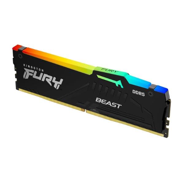 Kingston Fury Beast Black RGB Expo 32GB 6000MT/s DDR5 CL30 DIMM Desktop Gaming Memory Single Module - 1