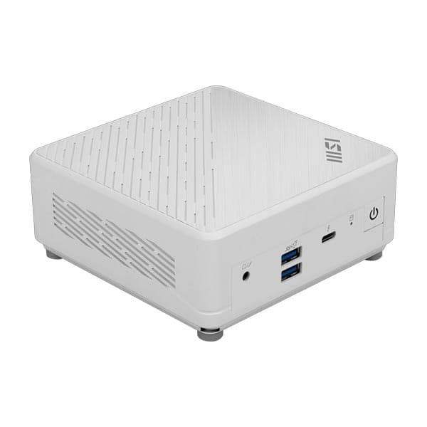 MSI Cubi 5 12M Barebone Mini PC with Intel 12th Gen Alder Lake Core i5-1235U processors, NO OS Included, NO RAM Included, NO Storage Included, WiFi 6, Dual LAN, Thunderbolt 4 Portt, USB 3.2 Gen 1 Type-C (White) - 1
