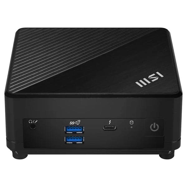 MSI Cubi 5 12M Barebone Mini PC with Intel 12th Gen Alder Lake Core i3-1215U processors Integrated Graphics, NO OS Included, NO RAM Included, NO Storage Included ,supports WiFi 6, Dual LAN, Thunderbolt 4 Port, USB 3.2 Gen 1 Type-C (Black) - 1