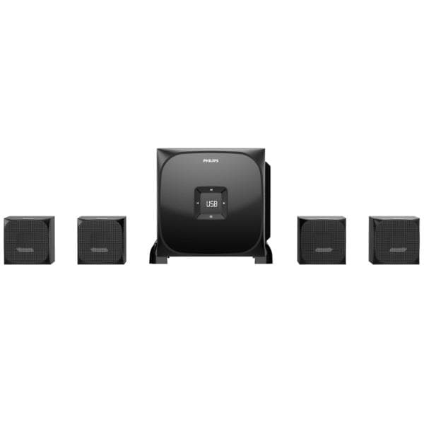 Philips Audio SPA8170B 4.1Ch 100W Bluetooth Multimedia Speaker with Rich Bass, Multi-Connectivity Option with Supporting USB, Optical, Aux-in for Easy Connection (Black) - 1