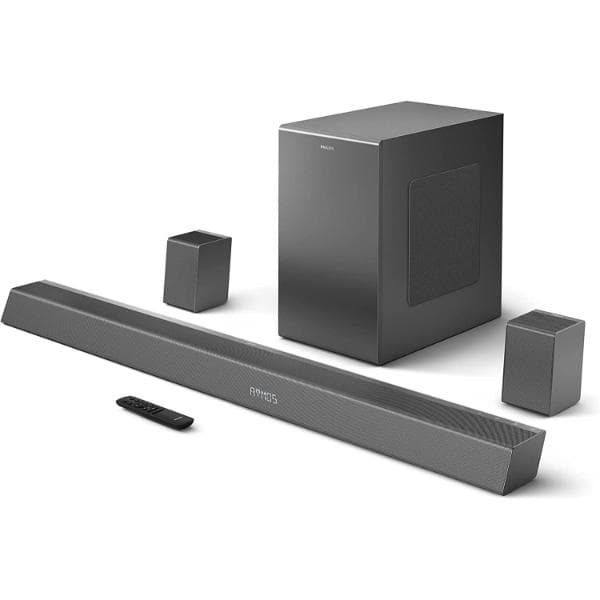 Philips TAB8967/94 5.1.2CH 780W Wireless Subwoofer, UP Firing Speakers Works with Voice Assistants, Bluetooth Soundbar (Black) - 1