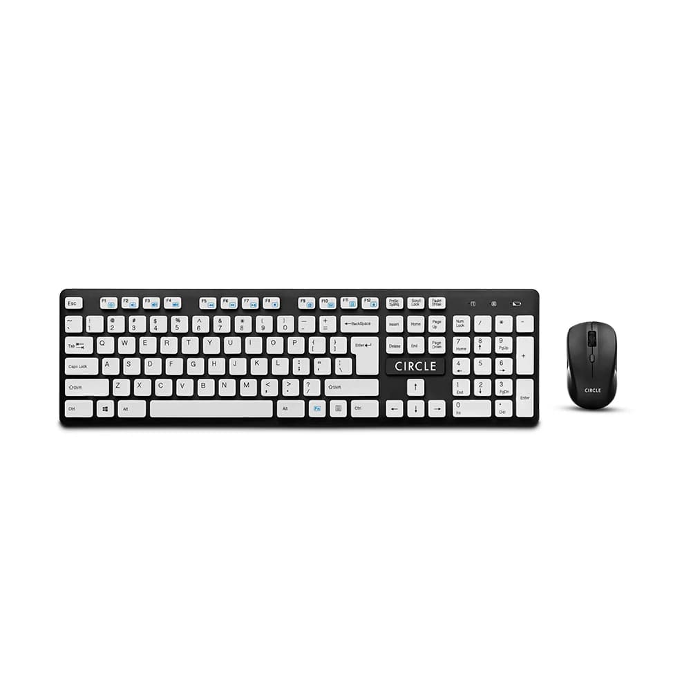 Circle Rover A7 Wireless Combo Keyboard - White - 1