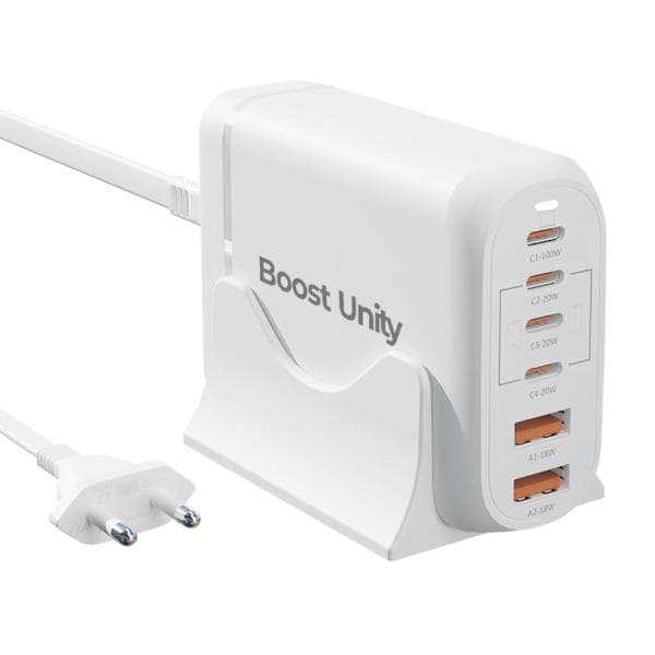 UltraProlink Boost Unity 100 UM1182 6 USB Port 100W Desktop GaN Charging Station - 1