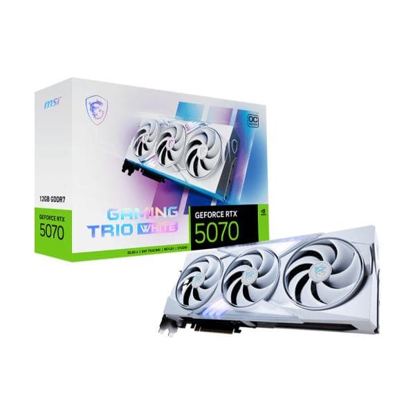 MSI RTX 5070 Gaming Trio OC 12GB GDDR7 Graphic Card White - 1