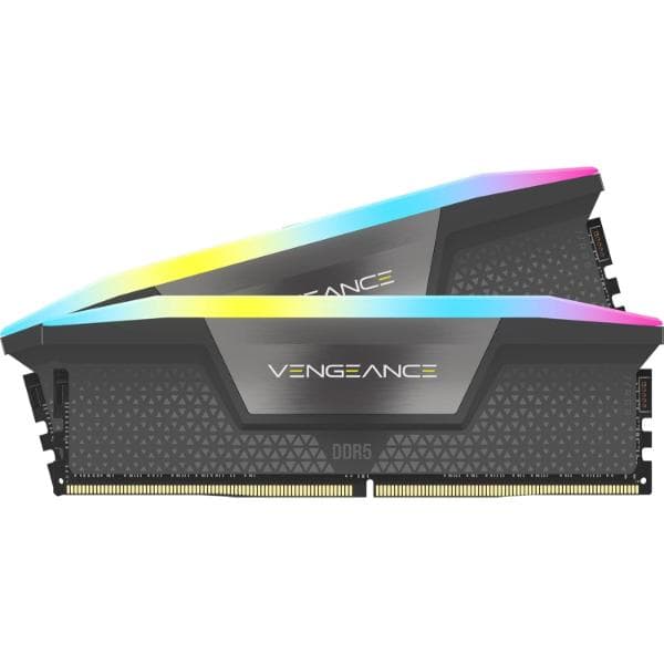 CORSAIR Vengeance RGB DDR5 RAM 64GB (2x32GB) 6000MHz CL30 RAM - Grey - 1