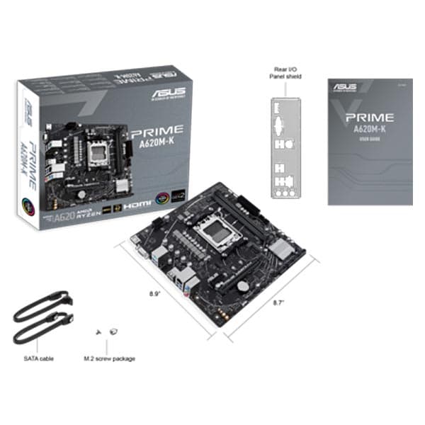 ASUS PRIME A620M-K Micro-ATX Motherboard - 4