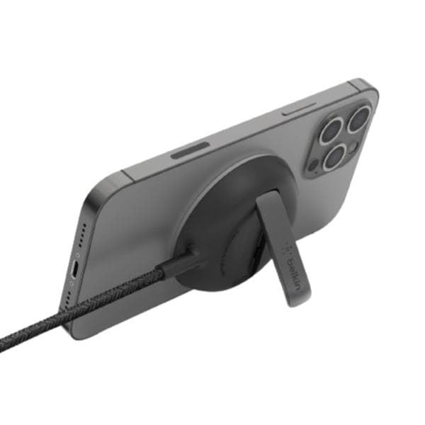 Belkin MagSafe Wireless Charger Fast Charging Up to 15W with Official Made for MagSafe Module and Pad Style, Kick Stand for iPhone 16, 15, 14, 13 and 12 Series and Other MagSafe iPhones - Black - 1
