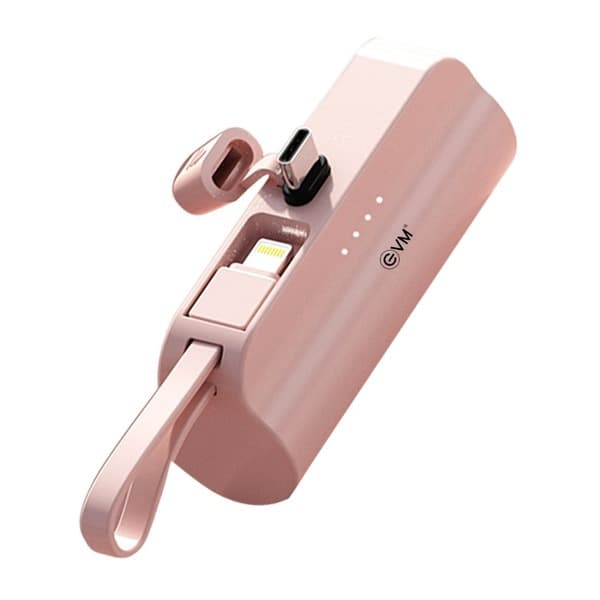 EVM ENLITE C 5000MAH POWER BANK, Pink - 1