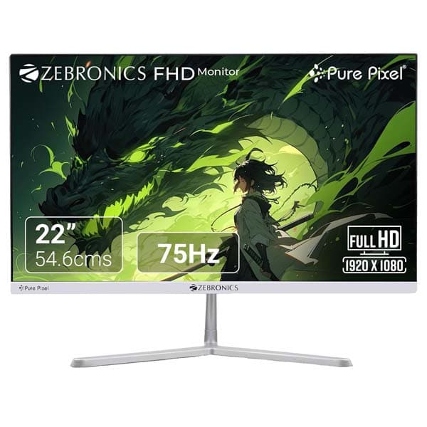 ZEBRONICS EA22 FHD LED 22" (54.6cm) 75Hz 1920x1080 Monitor - 1