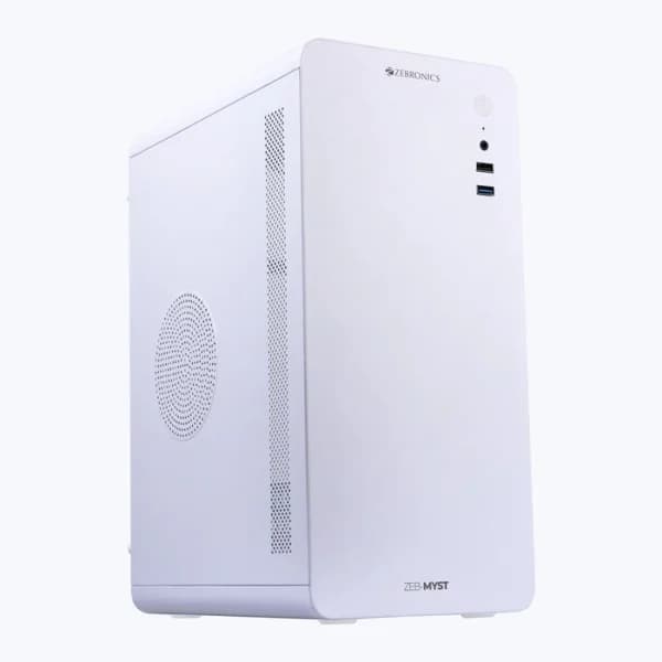 ZEBRONICS MYST mATX Cabinet White - 1