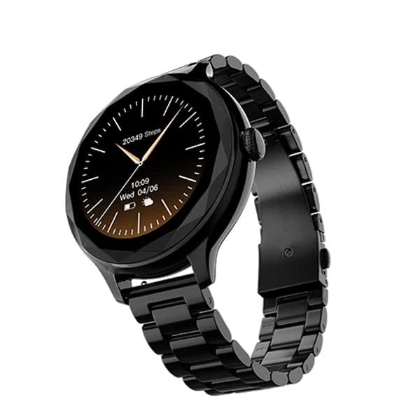 Noise Diva Smartwatch with Diamond Cut dial Glossy Metallic Finish AMOLED Display (Metallic Black) - 1