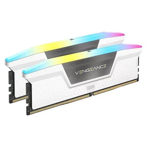 Corsair Vengeance RGB 32GB (16GB x 2) 6000MHz DDR5 RAM - White - 1