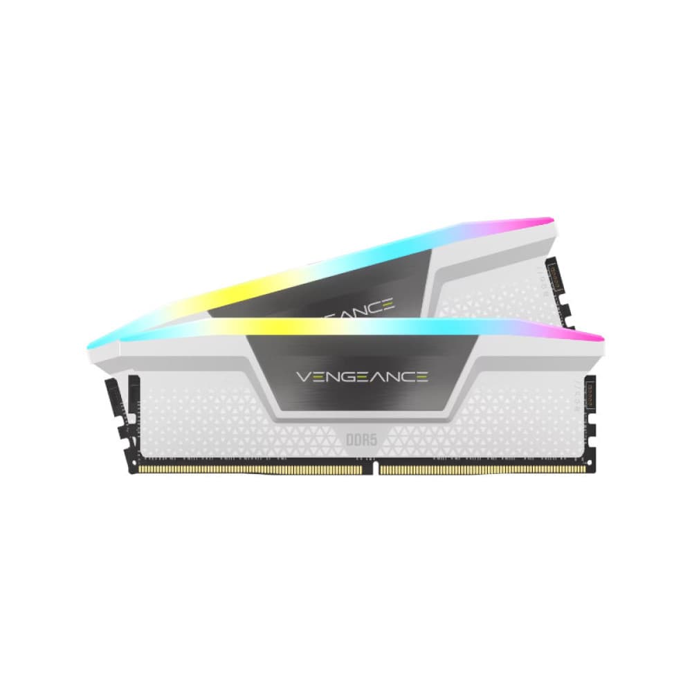 CORSAIR Vengeance RGB DDR5 RAM 64GB (2x32GB) 6000MHz CL30 RAM - White