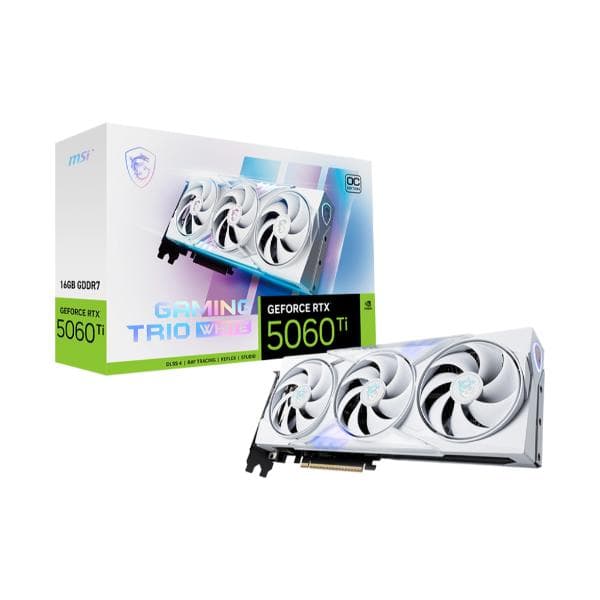 MSI RTX 5060 Ti 16G Gaming Trio OC White GDDR7 Graphic Card - 1