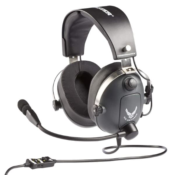 THRUSTMASTER T.Flight Gaming Headset U.S. Airforce Edition Wired Gaming Over Ear Headphones - Grey - 1