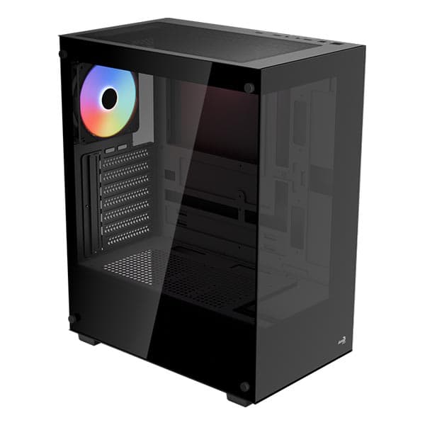 Aerocool Pivot V3 ATX Mid Tower WITH 3 ARGB FAN Cabinet (Black) - 1