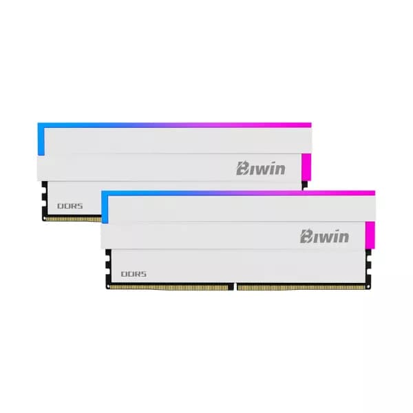 Biwin White Opal DW100 DDR5 RGB RAM 64GB (32GBx2) 6000MHz CL30