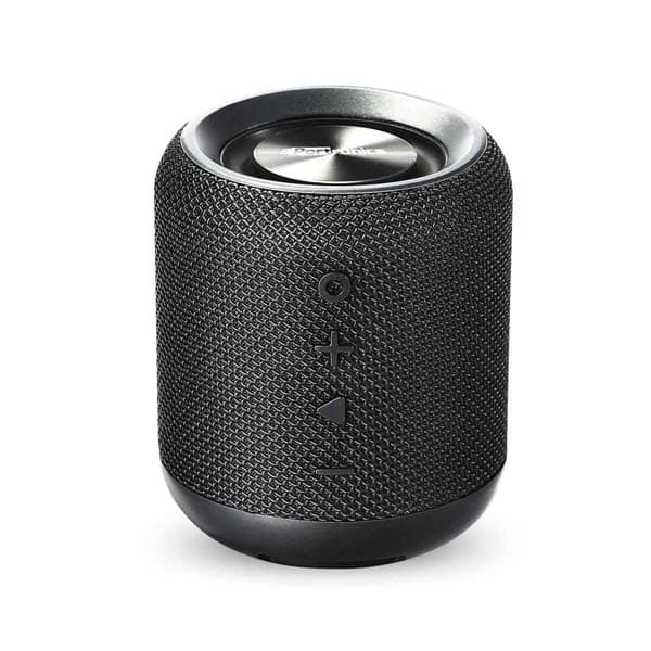 Portronics SoundDrum 10W Portable Bluetooth Stereo Speaker with Powerful Bass, Aux 3.5 mm, In-Built Mic, FM Radio, 6-7 Hrs Playtime (Black) - 1