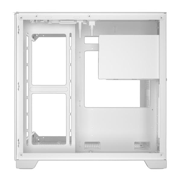 ICEMASTER Dynamite Mid-Tower Computer Case/Gaming Cabinet | Supports Micro-ATX, Mini-ITX | Pre-Installed 2 Side Fans, 1 Rear ARGB Fan & 2 Bottom Fans (White) - 3