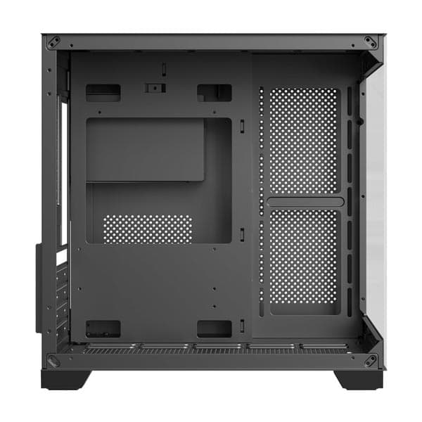ICEMASTER Dynamite Mid-Tower Computer Case/Gaming Cabinet | Supports Micro-ATX, Mini-ITX | Pre-Installed 2 Side Fans, 1 Rear ARGB Fan & 2 Bottom Fans (Black) - 3