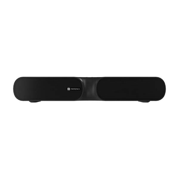 Portronics Decibel 20 16W Wireless Bluetooth Soundbar, 3.5mm Aux Slot, HQ Stereo Sound, Long Playtime (Black) - 1