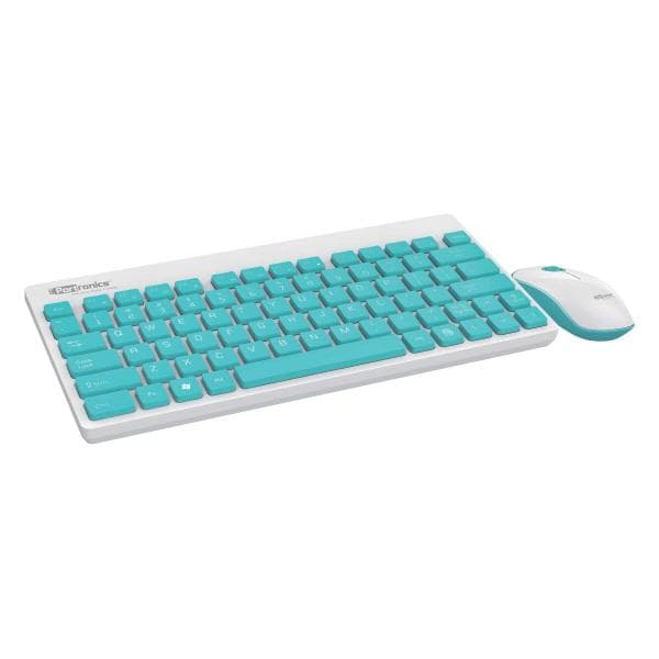 Portronics Key2 Combo Wireless Keyboard and Mouse Set, with 2.4 GHz USB Receiver, Silent Keystrokes, 1200 DPI Optical Tracking, Compact Design, Multimedia Keys for PC, Laptop & USB Supported Devices (White) - 1